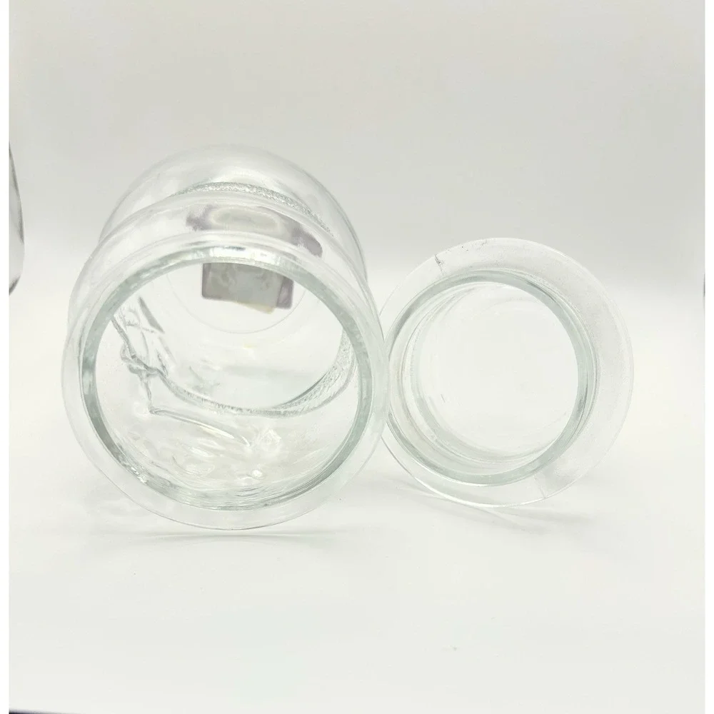 Christmas Snowman Apothecary Clear Glass Small 7.5